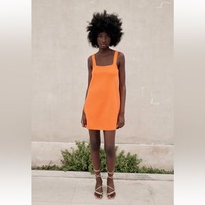 Zar “Knit Dress with Straps” - Orange/Size L